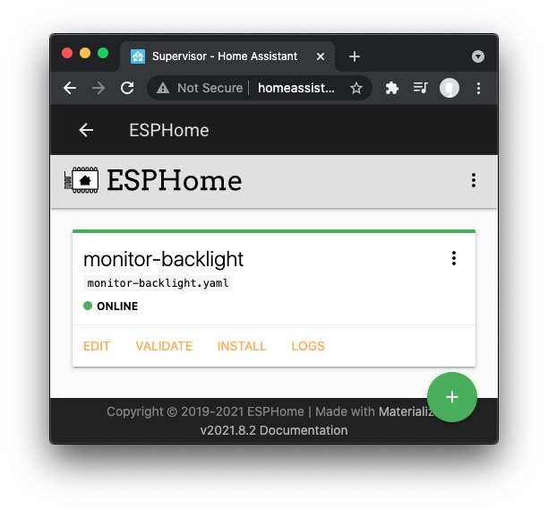 Magic Home LED controller connected to ESPHome in Home Assistant